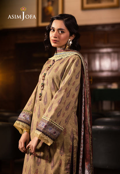 Asim Jofa | Prints Drop 2 | AJUBJ-47 M Mint Lawn
