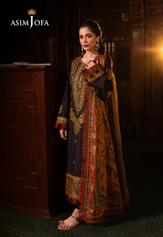 Asim Jofa | Prints Drop 2 | AJUBJ-12 XS Black Lawn