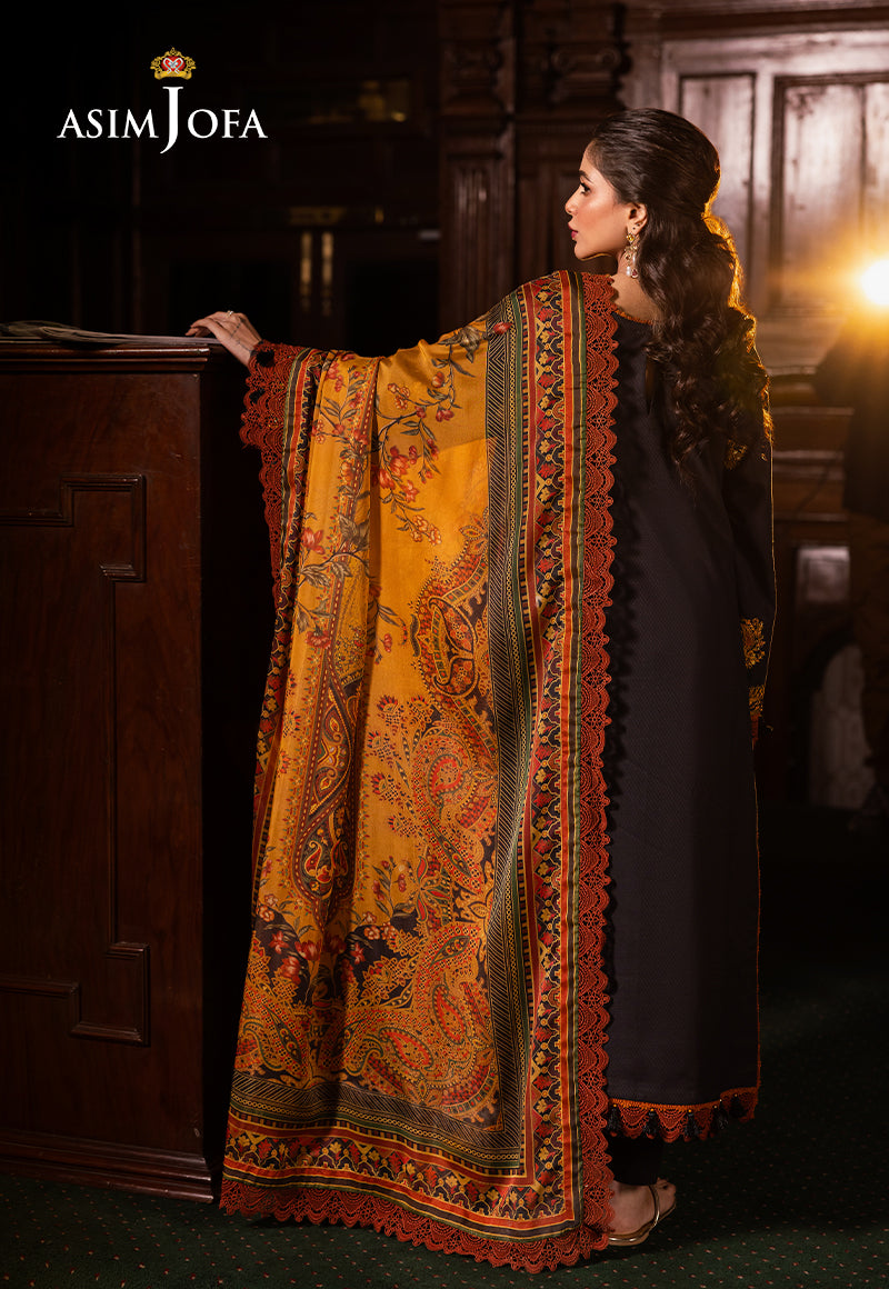 Asim Jofa | Prints Drop 2 | AJUBJ-12 S Black Lawn
