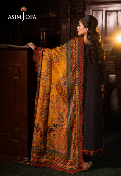 Asim Jofa | Prints Drop 2 | AJUBJ-12 S Black Lawn