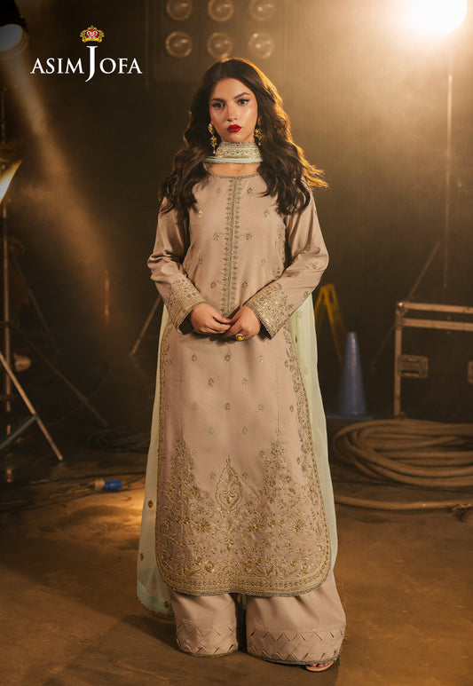 Asim Jofa | Festive Collection 25 | AJLF-13 XS Beige Boski Silk