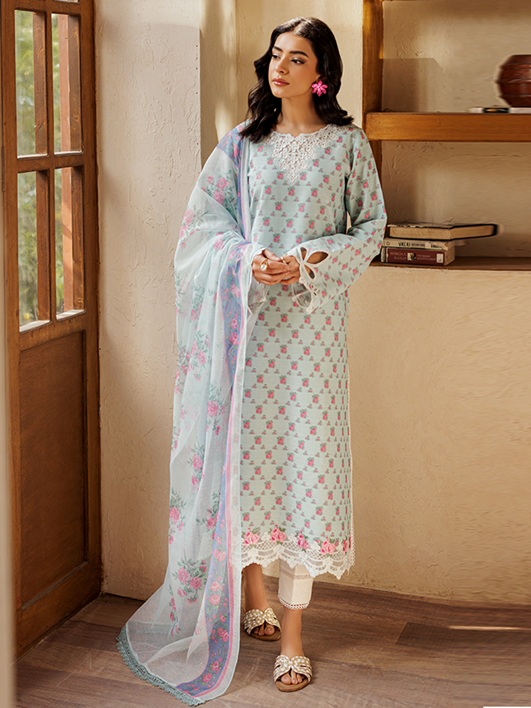 Rajbari | Amari Hybrid Jacquard Edition | Amari Jacquard - 02 XS Ice Blue Jacquard Lawn