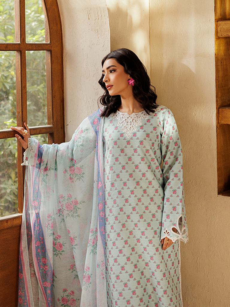 Rajbari | Amari Hybrid Jacquard Edition | Amari Jacquard - 02 XL Ice Blue Jacquard Lawn