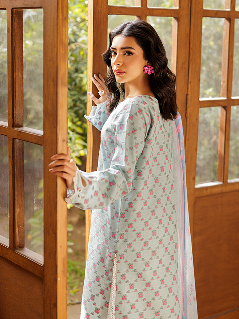 Rajbari | Amari Hybrid Jacquard Edition | Amari Jacquard - 02 S Ice Blue Jacquard Lawn