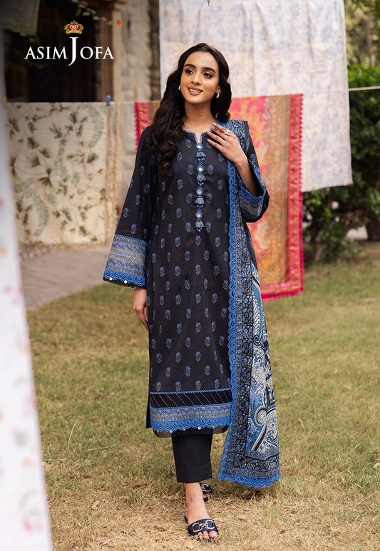 Asim Jofa | Prints Drop 2 | AJUBJ-55 XS Black Lawn