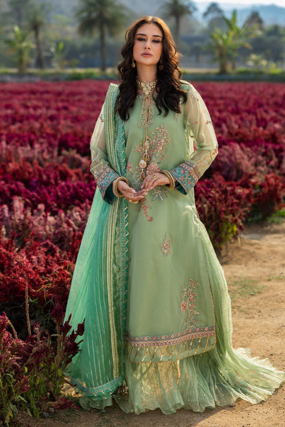 Charizma | Festive Pret | CMA-5-110 S Pistachio Green Organza