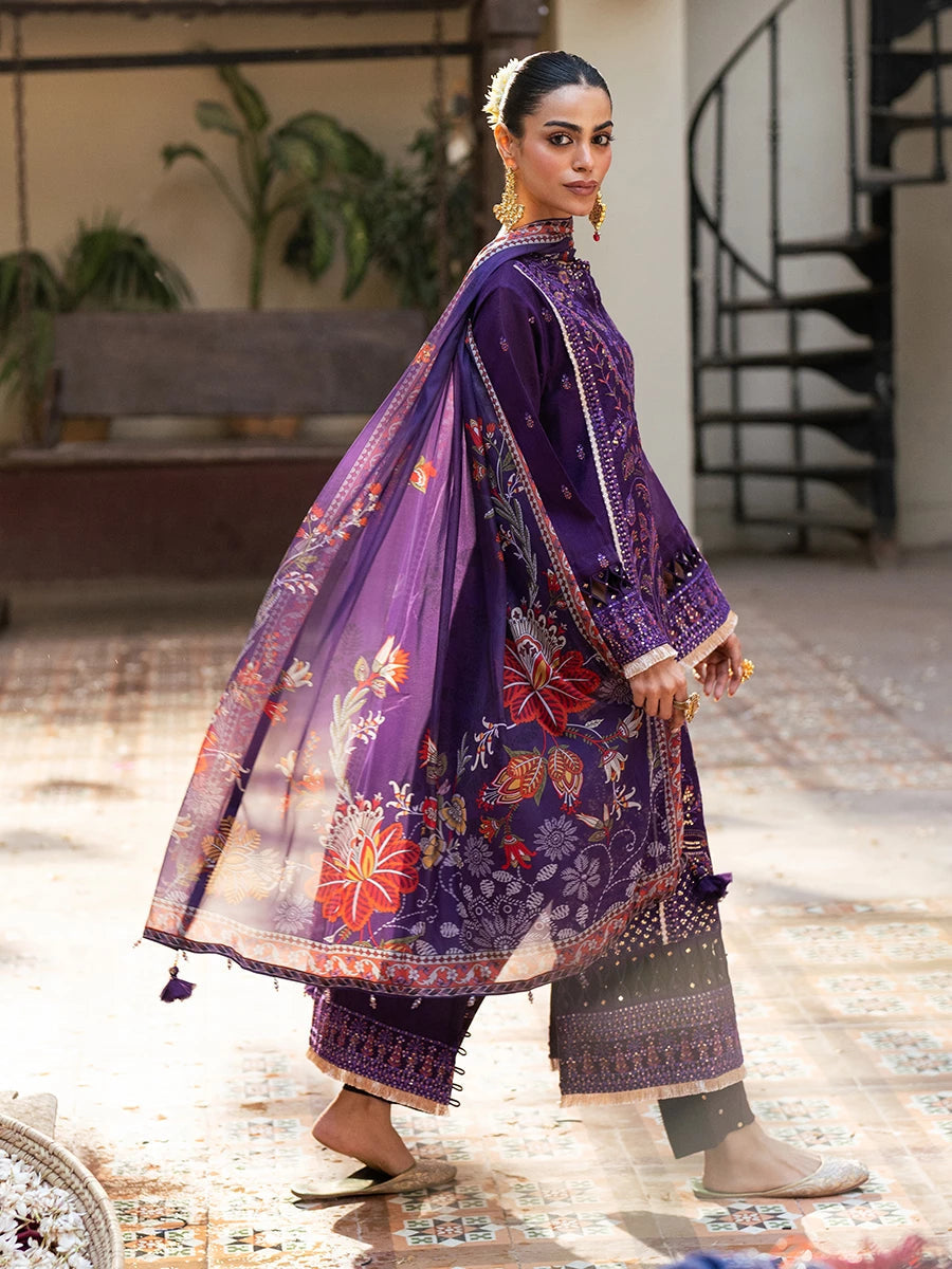 Salitex | Signature Festive Chiffon | SUNW6NO031UT Custom Size Purple Cotton Net