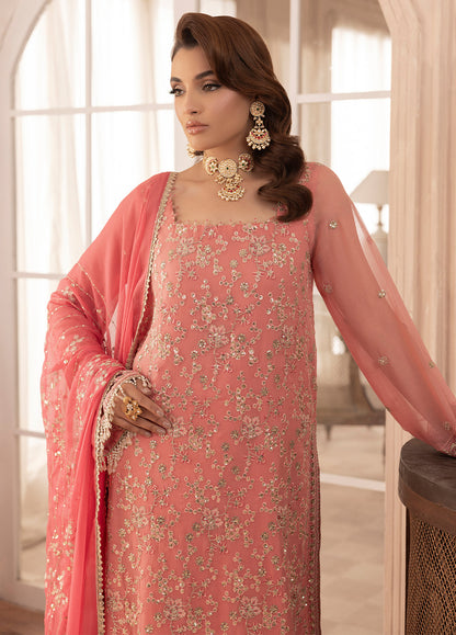 Sahane | Elyssa Festive Chiffon | CT-19003 Rosa - ELYSSA L Salmon Pink Chiffon