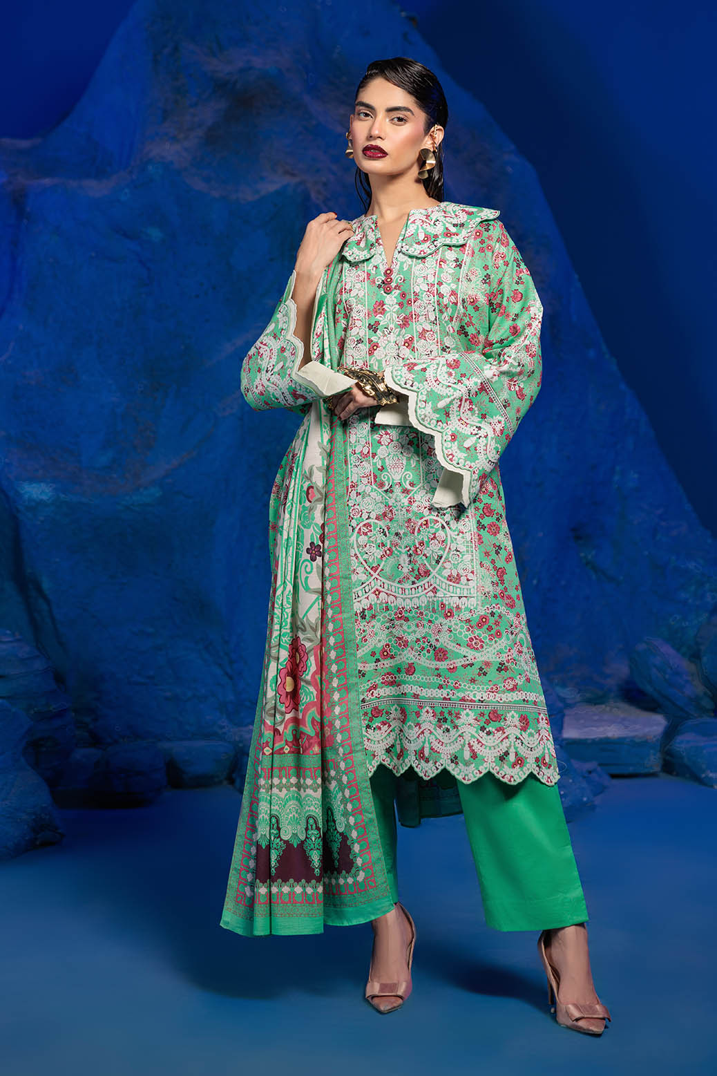 Bonanza Satrangi | Noor 3 Pc (7W24BP3P49) Green