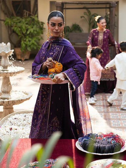 Salitex | Signature Festive Chiffon | SUNW6NO031UT L Purple Cotton Net