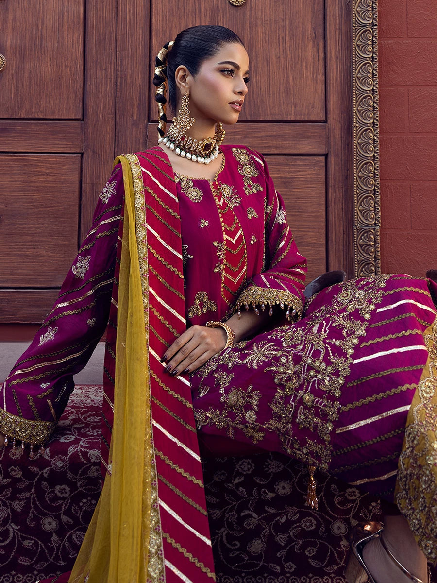 Salitex | Signature Festive Chiffon | SUNW6JI015UT M Magenta Paper Cotton