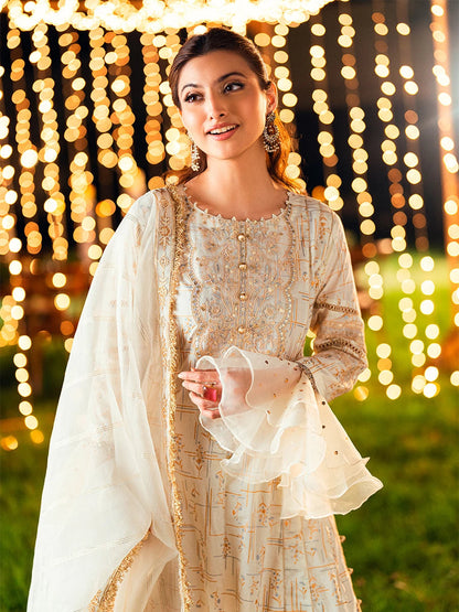 Salitex | Signature Festive Chiffon | UNS25WW009UT M Ivory Lawn