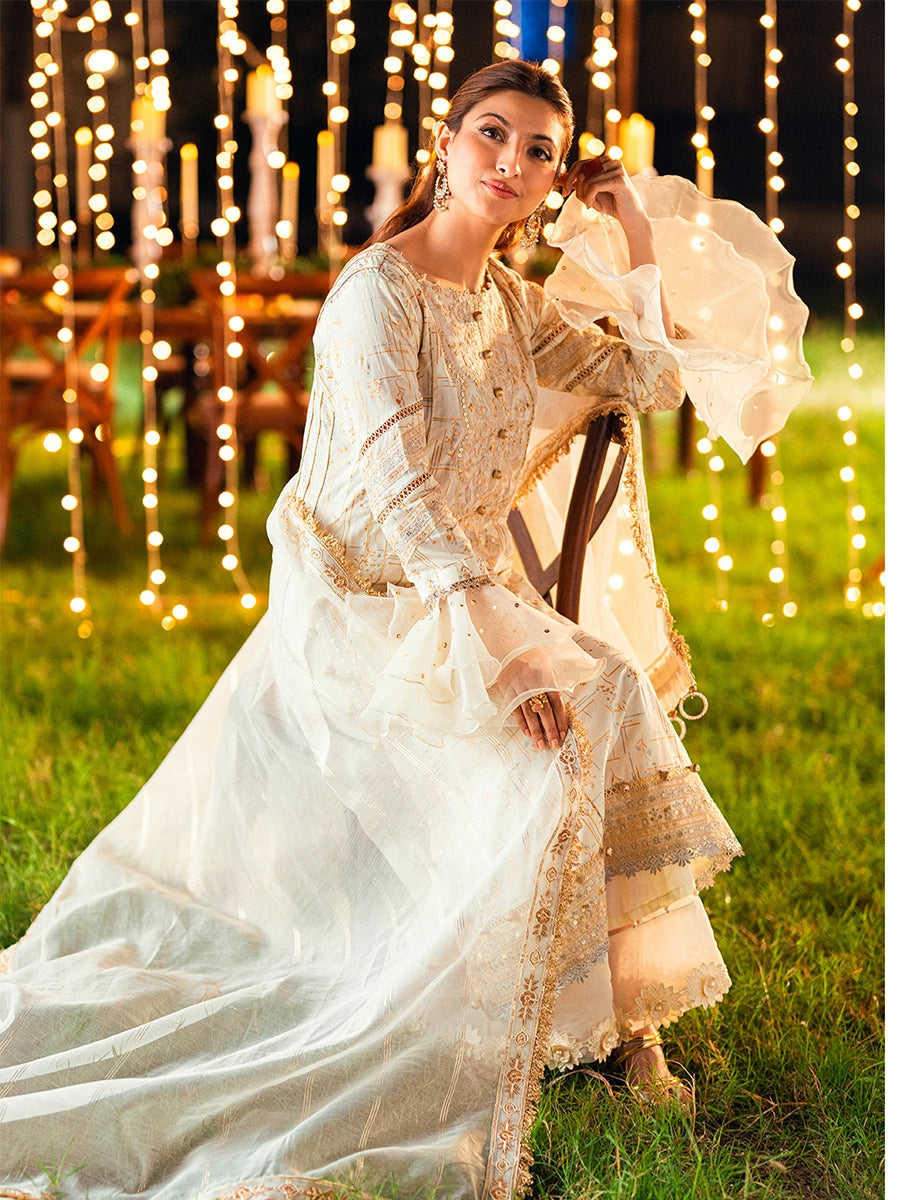 Salitex | Signature Festive Chiffon | UNS25WW009UT Custom Size Ivory Lawn