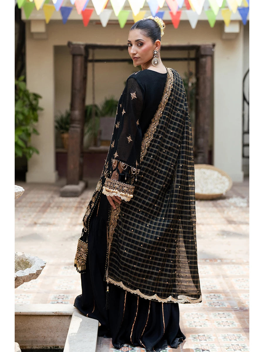 Salitex | Signature Festive Chiffon | SUNW6JI041UT S Black Zari