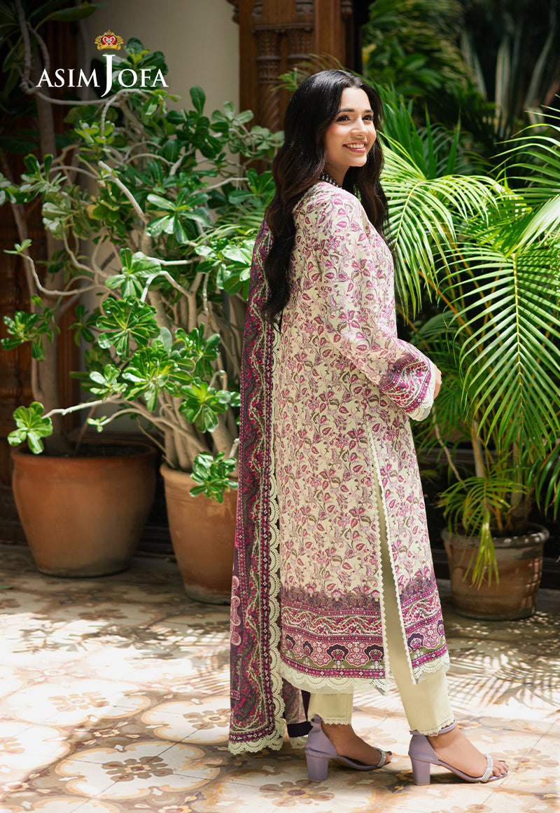 Asim Jofa | Prints Drop 2 | AJUUB-27 S Tea Green Lawn