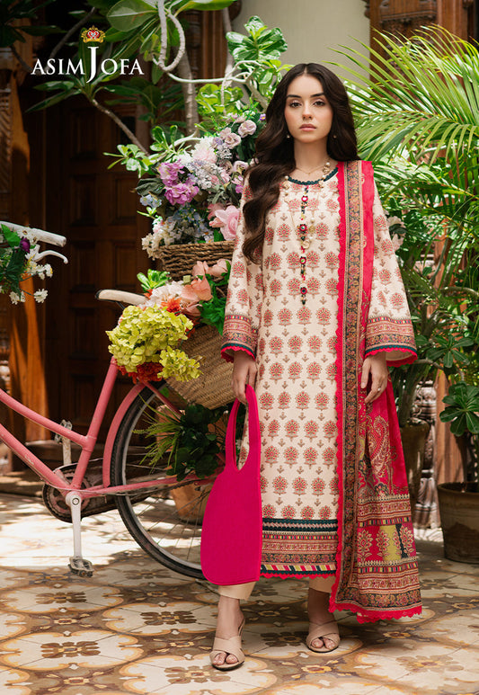Asim Jofa | Prints Drop 2 | AJUUB-39 XS Ivory Lawn