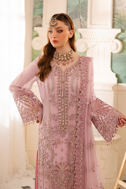 Raeesa Premium | Ada Premium Collection | HU - 50 Kitra Custom Size Pink Chiffon