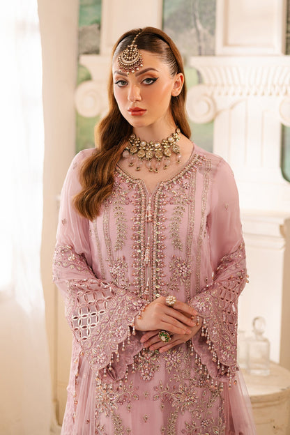 Raeesa Premium | Ada Premium Collection | HU - 50 Kitra L Pink Chiffon