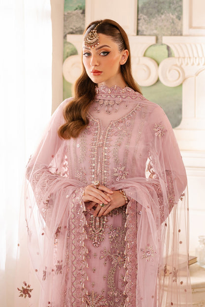 Raeesa Premium | Ada Premium Collection | HU - 50 Kitra M Pink Chiffon