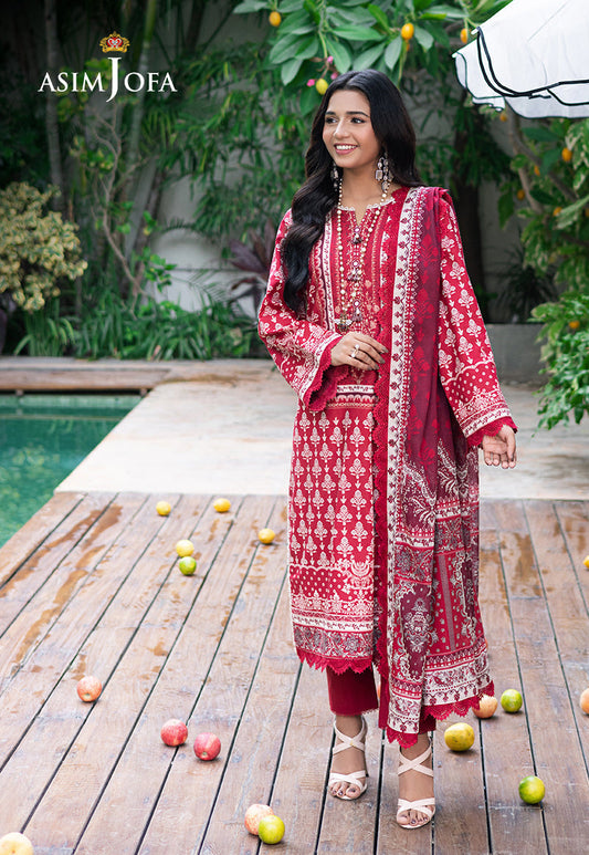 Asim Jofa | Prints Drop 2 | AJUUB-32 XS Haute Red Lawn