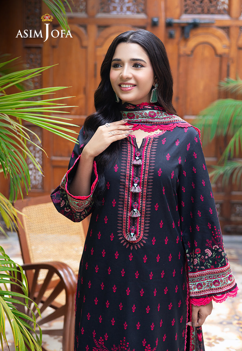 Asim Jofa | Prints Drop 2 | AJUUB-21 M Black Lawn
