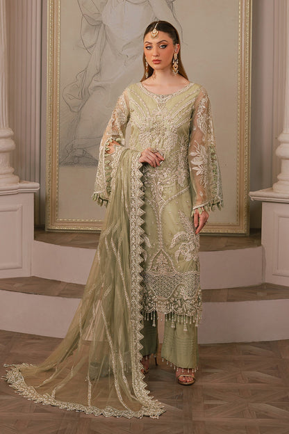 Raeesa Premium | Ada Premium Collection | HU - 41 Haya XS Tea Green Organza