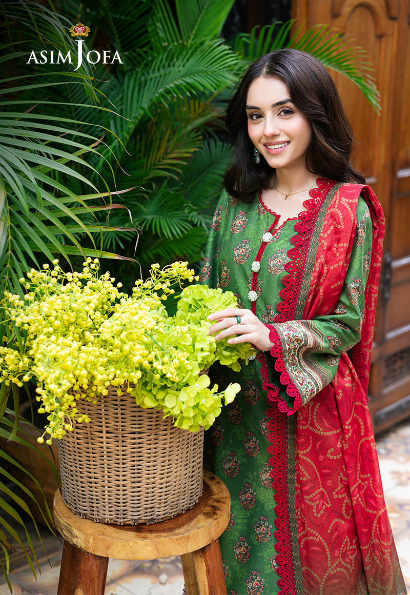 Asim Jofa | Prints Drop 2 | AJUUB-40 Custom Size Green Lawn