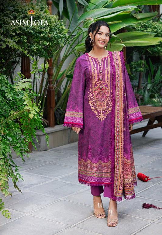Asim Jofa | Prints Drop 2 |AJUUB-30 XS Purple Lawn