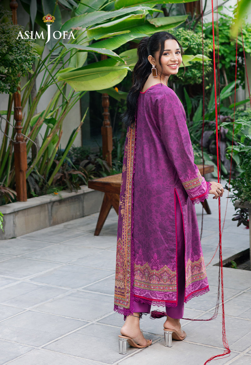 Asim Jofa | Prints Drop 2 |AJUUB-30 S Purple Lawn