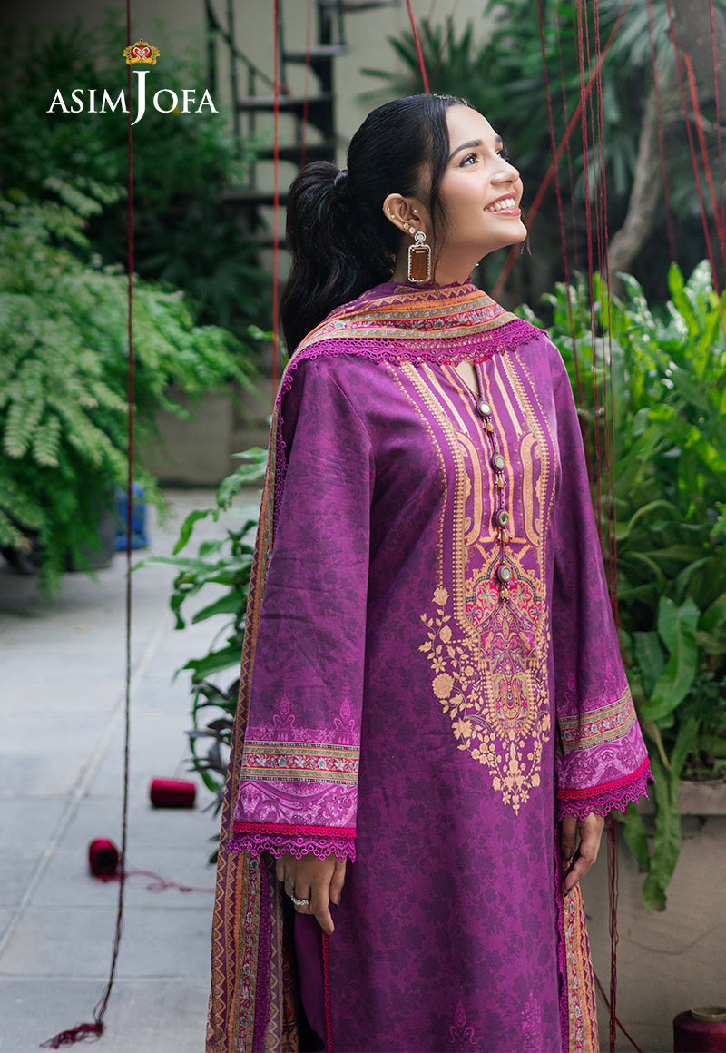 Asim Jofa | Prints Drop 2 |AJUUB-30 M Purple Lawn