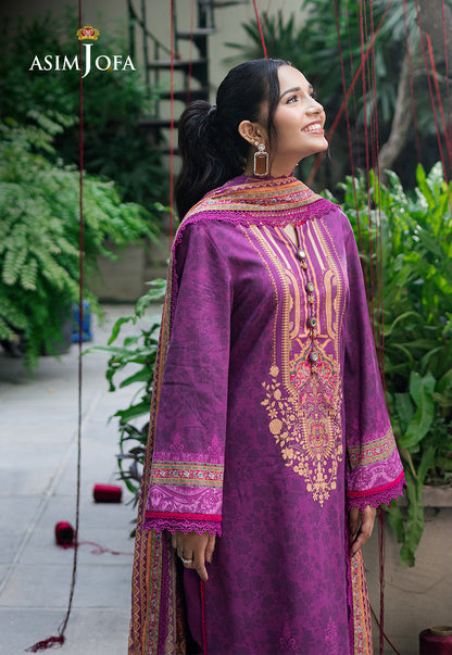 Asim Jofa | Prints Drop 2 |AJUUB-30 M Purple Lawn