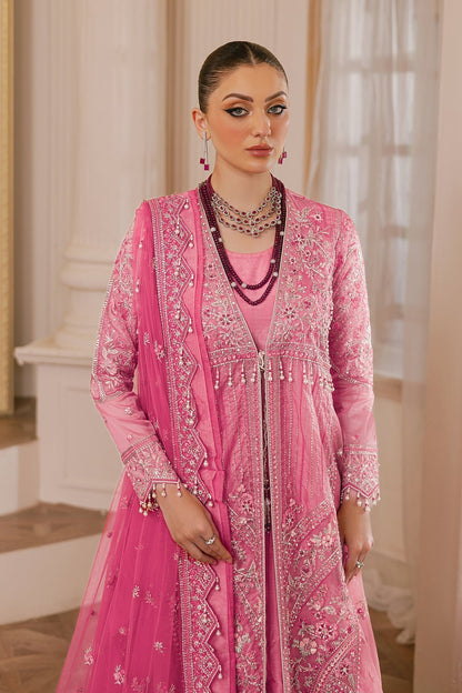 Raeesa Premium | Ada Premium Collection | HU - 44 Rosella M Rose Pink Organza