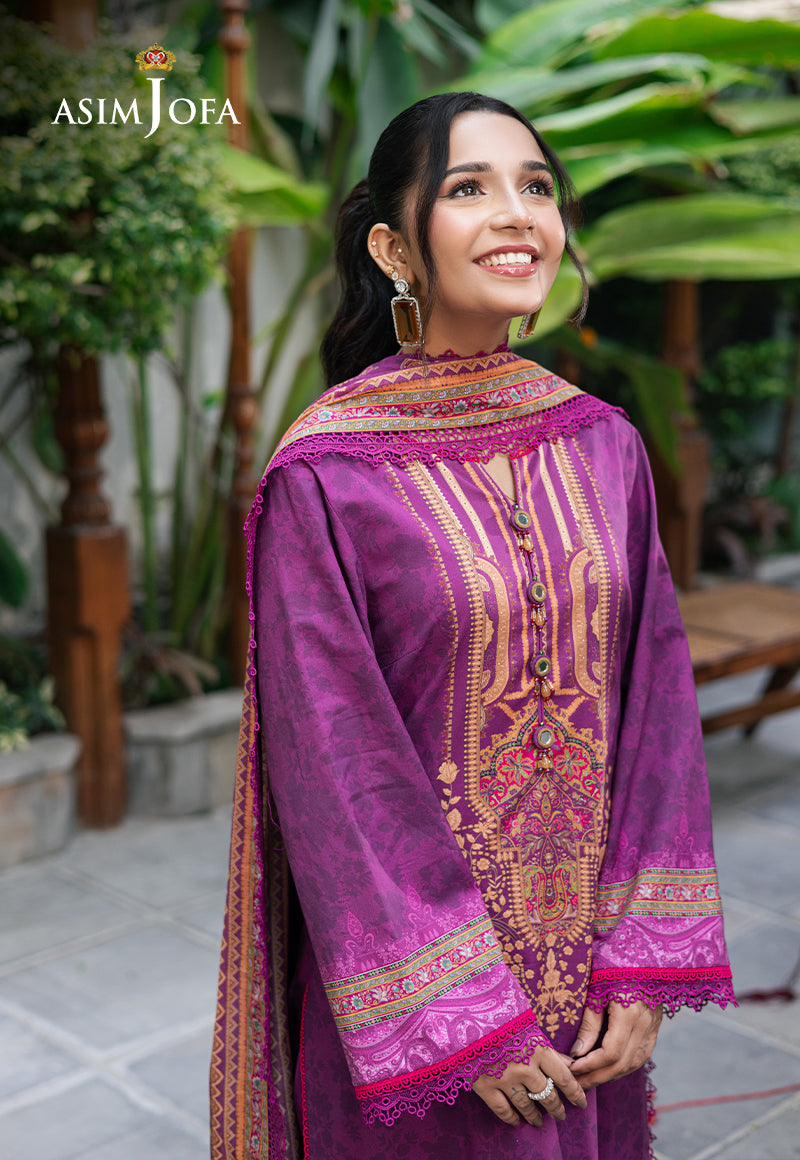 Asim Jofa | Prints Drop 2 |AJUUB-30 XL Purple Lawn