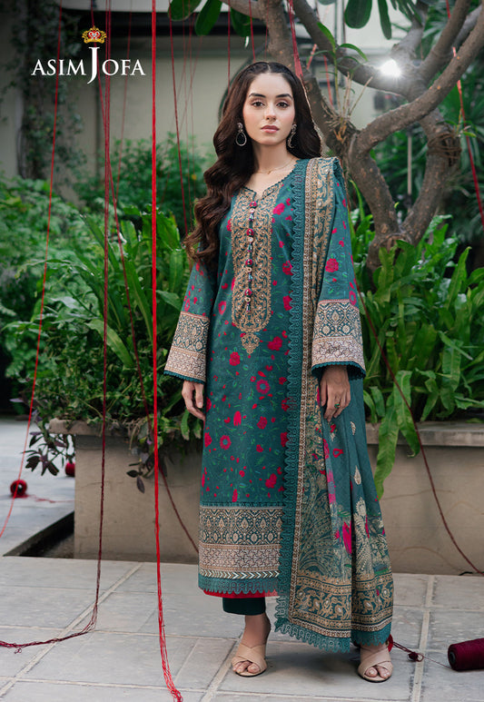 Asim Jofa | Prints Drop 2 | AJUUB-38 XS Emerald Green Lawn