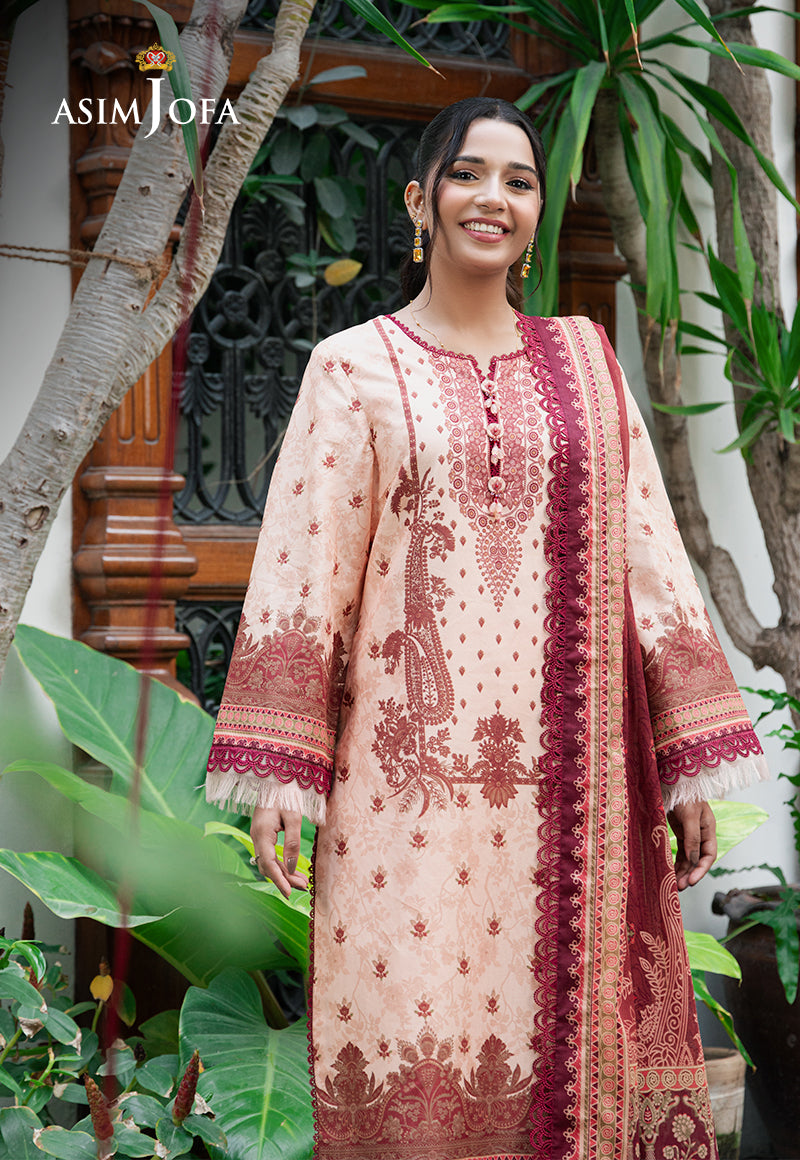 Asim Jofa | Prints Drop 2 | AJUUB-22 XL Ivory Lawn