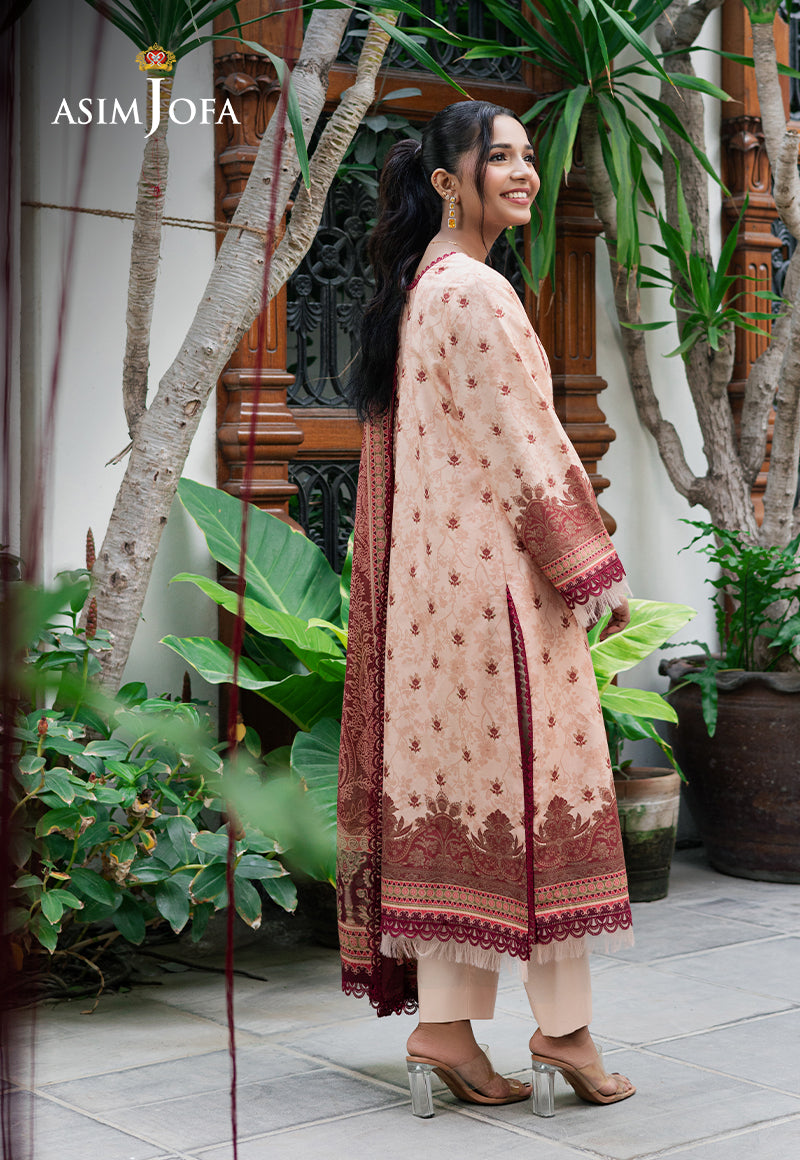 Asim Jofa | Prints Drop 2 | AJUUB-22 S Ivory Lawn