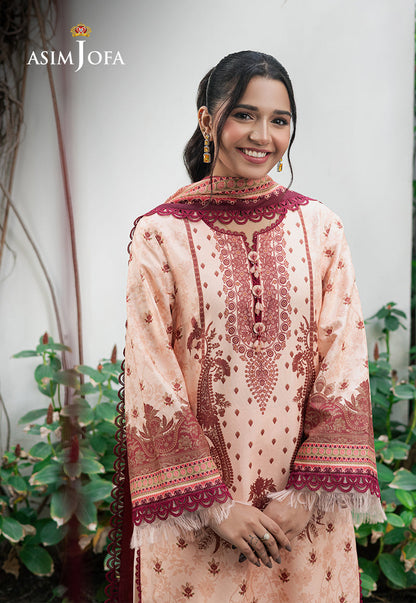 Asim Jofa | Prints Drop 2 | AJUUB-22 L Ivory Lawn