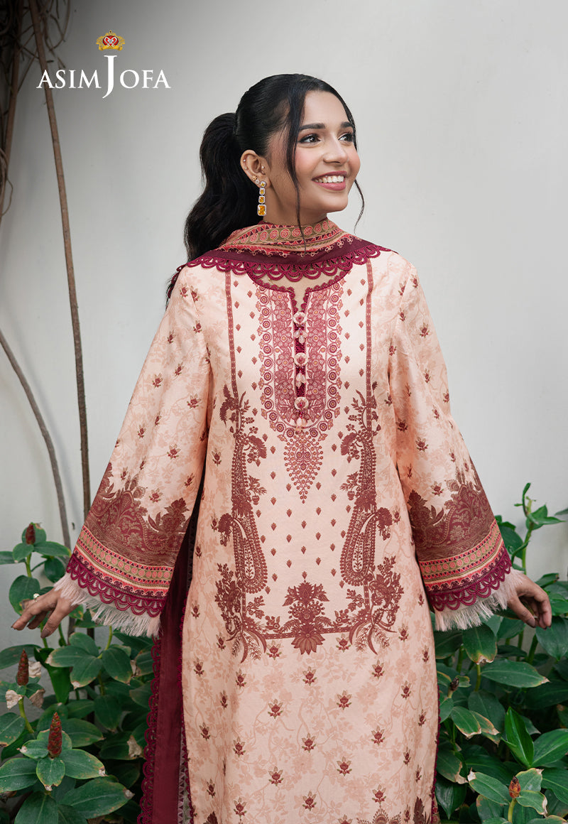 Asim Jofa | Prints Drop 2 | AJUUB-22 M Ivory Lawn