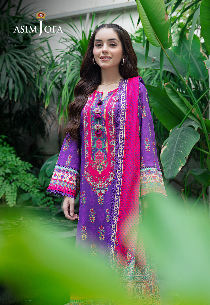 Asim Jofa | Prints Drop 2 | AJUUB-34 XL Purple Lawn