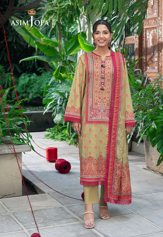 Asim Jofa | Prints Drop 2 | AJUUB-28 XS Mint Lawn