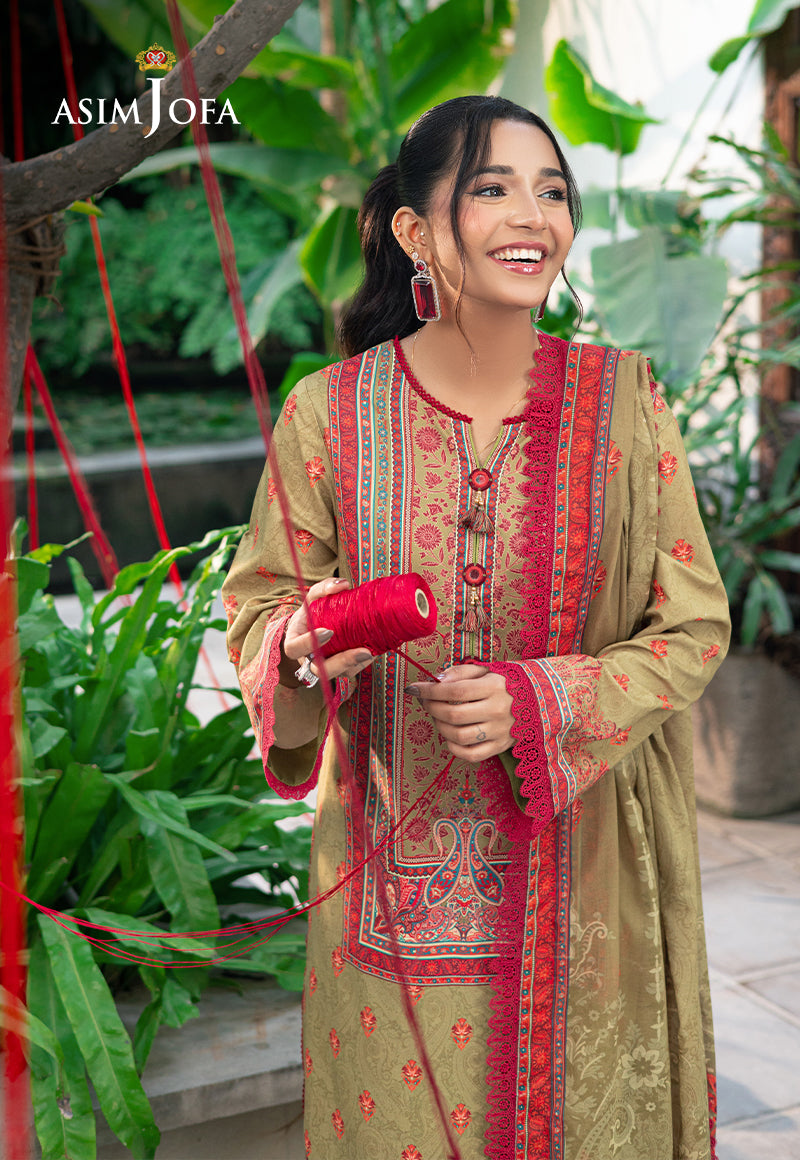 Asim Jofa | Prints Drop 2 | AJUUB-28 Custom Size Mint Lawn