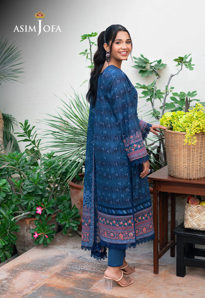 Asim Jofa | Prints Drop 2 | AJUUB-37 S Lawn Blue