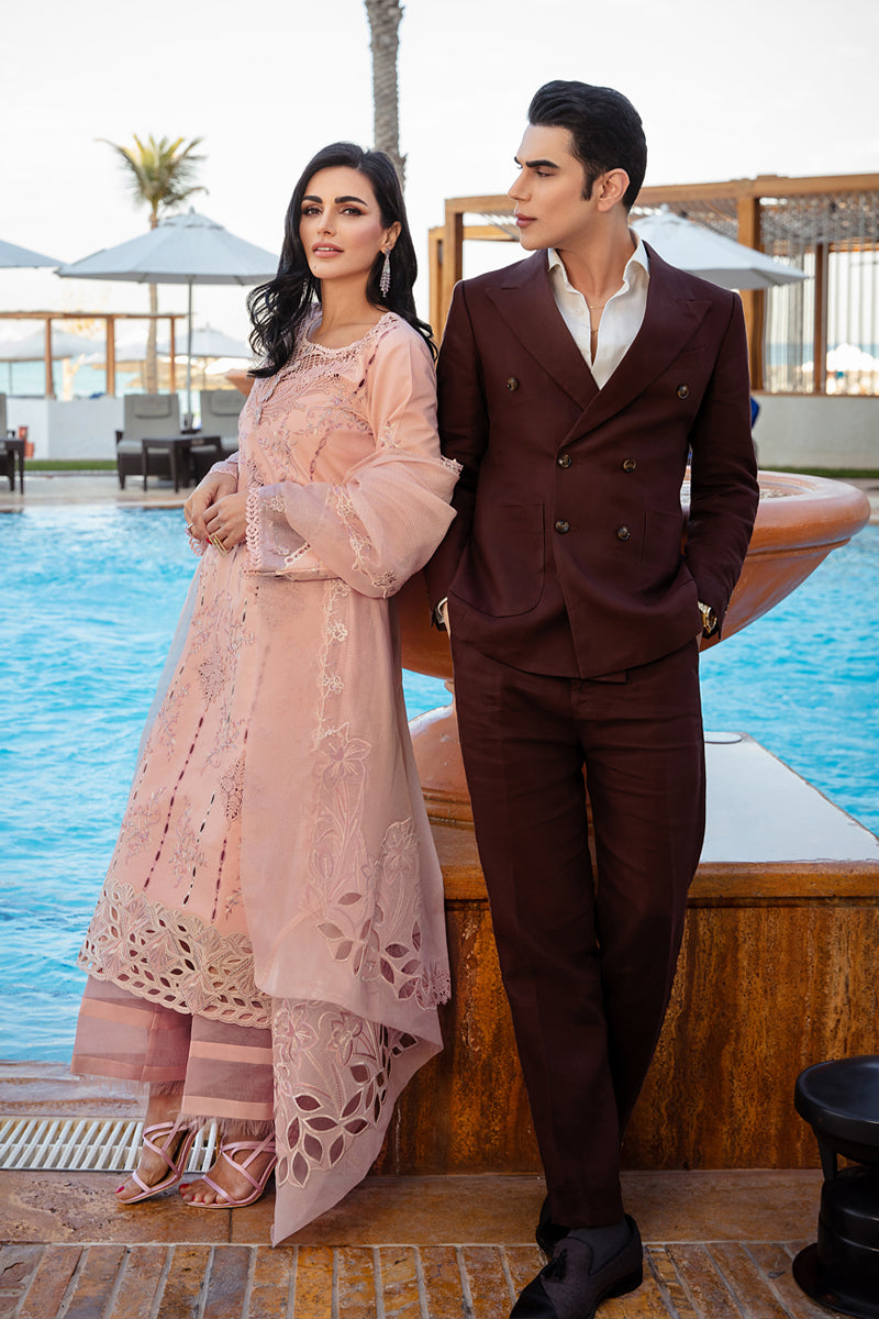 Rangrasiya | Premium Summer Lawn 25 | Amani Custom Size Nude Pink Lawn