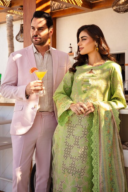 Rangrasiya | Premium Summer Lawn 25 | Elaheh Custom Size Green Lawn