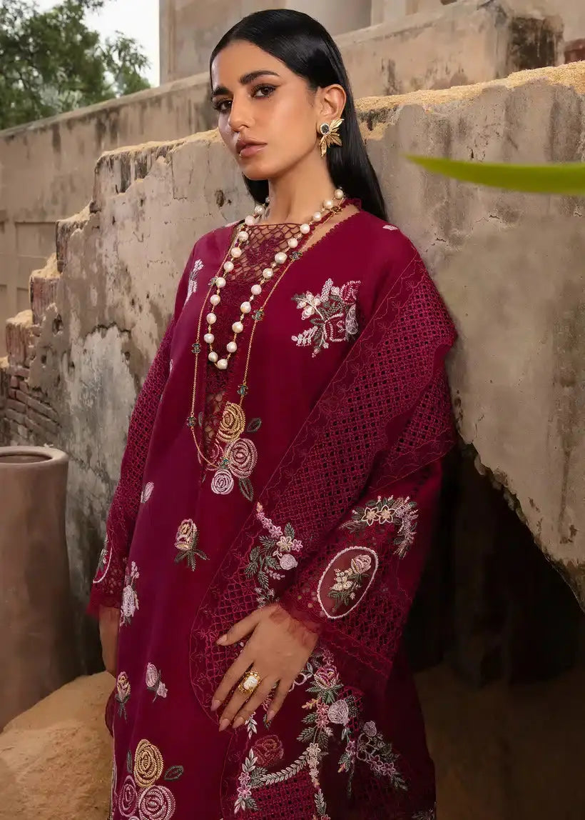 Crimson | Amal Winter 23 | Plum Serenity - CRWP 4 - Pakistani Designer Dress - by Crimson | Type: Luxury - 100% Original at Saira Sultan