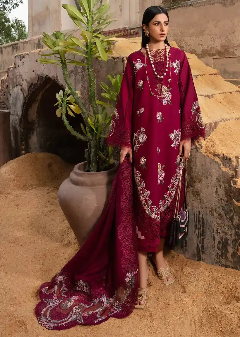 Crimson | Amal Winter 23 | Plum Serenity - CRWP 4 - Pakistani Designer Dress - by Crimson | Type: Luxury - 100% Original at Saira Sultan