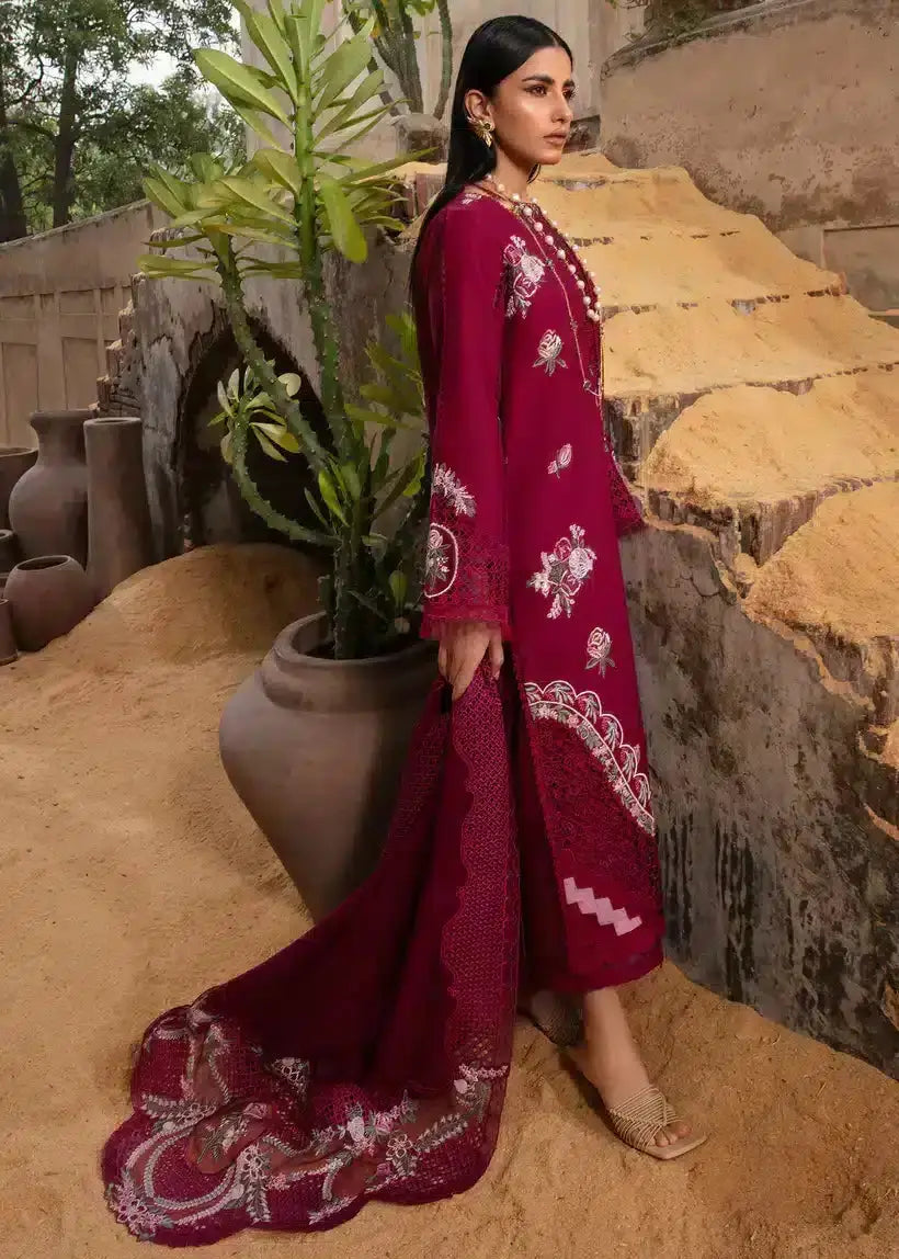 Crimson | Amal Winter 23 | Plum Serenity - CRWP 4 - Pakistani Designer Dress - by Crimson | Type: Luxury - 100% Original at Saira Sultan