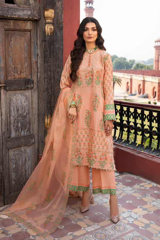 So Kamal | Wedding Festive 24 | ADAAB S Peach Raw Silk