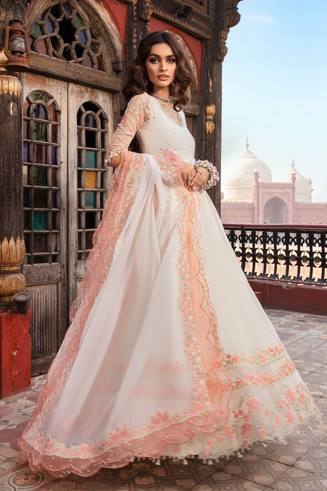 So Kamal | Wedding Festive 24 | KHAWAAB M White Khadi Net