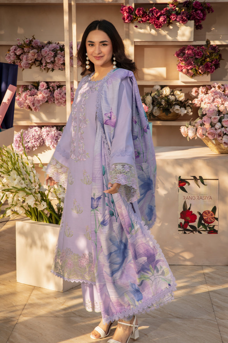 Rangrasiya | Florence Summer Edit 25 | Haneen XS Light Lavender Lawn